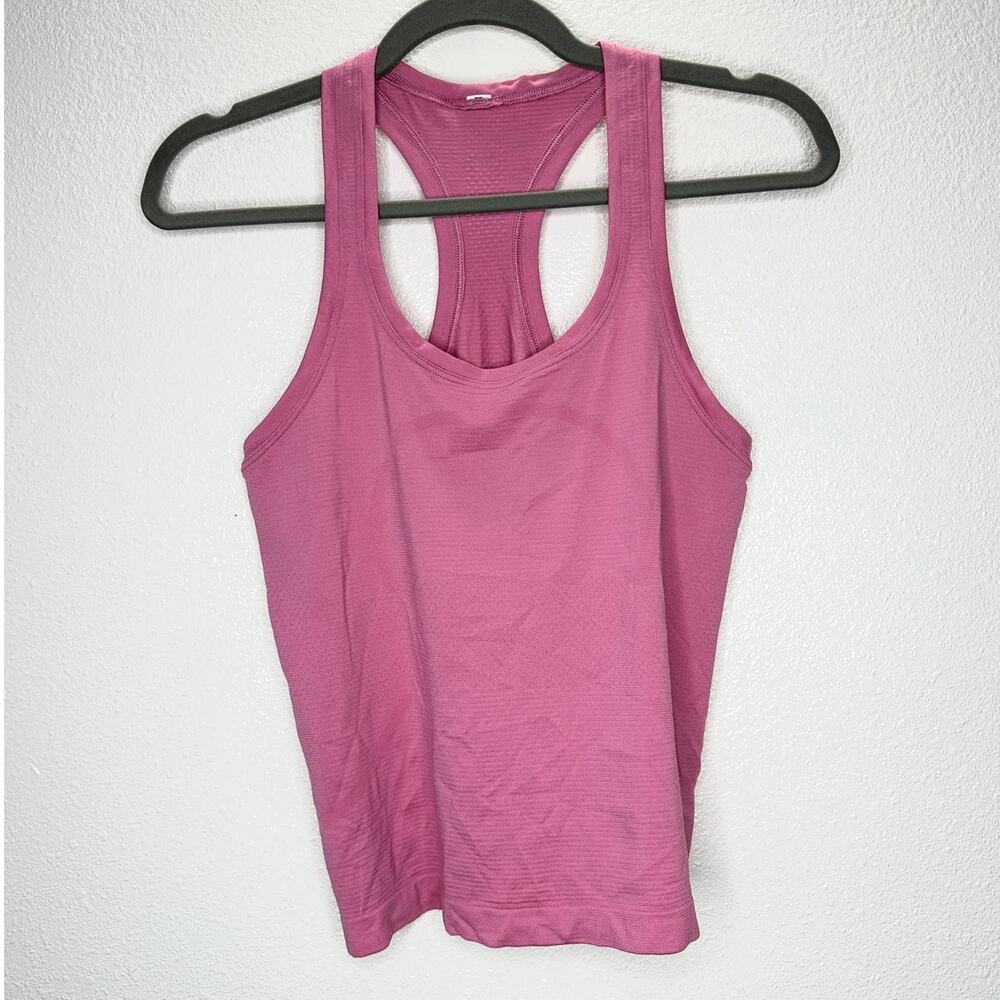 Lululemon Light Pink Round Neck Long Line Racerback Tank Top 6 - Picture 2 of 9